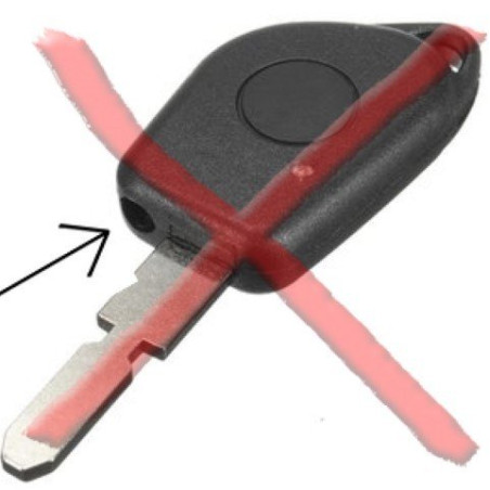 Clé plip Compatible avec Peugeot 406 607 405 306 HF clipsée Coque Boitier de Télécommande @Pro-Plip