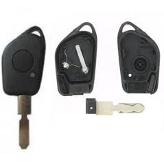 Clé plip Compatible avec Peugeot 406 607 405 306 HF clipsée Coque Boitier de Télécommande @Pro-Plip
