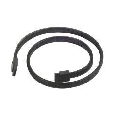 SilverStone SST-CP07 - Câble SATA III 6 Gbps, 180°, verrouillage sans métal, couche de revêtement métallique, 50cm