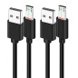 2x 1M Câbles Micro USB à Pointe Extra Longue pour Téléphones Blackview OSCAL S60 (Pro) BV4000 BV4900 BV4900s BV5500 Plus BV5800 2x 1M Câbles Micro USB à Pointe Extra Longue pour Téléphones Blackview OSCAL S60 (Pro) BV4000 BV4900 BV4900s BV5500 Plus BV5800