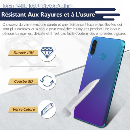 RongZy Coque Arrière pour Huawei P30 Lite Batterie Couvercle Rechange pour Huawei Nova 4E Cache Batterie pour Téléphone de Rempl