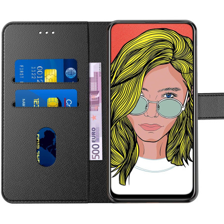 Tenphone Etui Coque pour Huawei P Smart Z, Protection Housse en Cuir PU Portefeuille Livre,[Emplacements Cartes],[Fonction Suppo