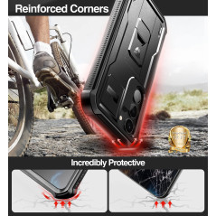 Dexnor Compatible avec la coque Samsung Galaxy S23 Plus - Double cadre avant et support - Technologie d'amortissement - Protecti