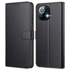 Ganbary Coque pour Xiaomi Mi 11 Lite 4G/5G/5G NE, [Housse en Cuir PU Premium] [Etui à Rabat] [Pochette de Portefeuille], Étui de