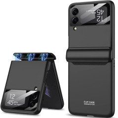 Coque pour Samsung Galaxy Z Flip 4 5G ,Protection Intégrée de L'objectif de L'appareil Photo et Charnière Protection, Housse Rés