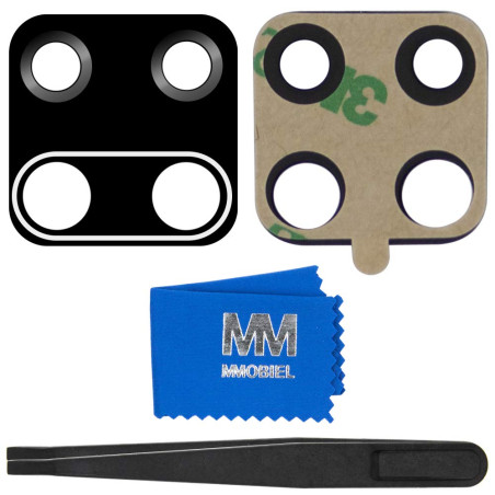 MMOBIEL Lentille en Verre pour Caméra Arrière Compatible avec Xiaomi Redmi Note 9 / Note 9S Vitre Appareil Photo avec Double Fac