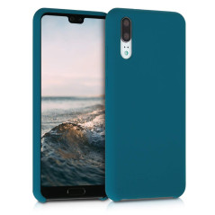 kwmobile Housse Compatible avec Huawei P20 Coque - Housse de téléphone Protection Souple en TPU Silicone - pétrole Mat