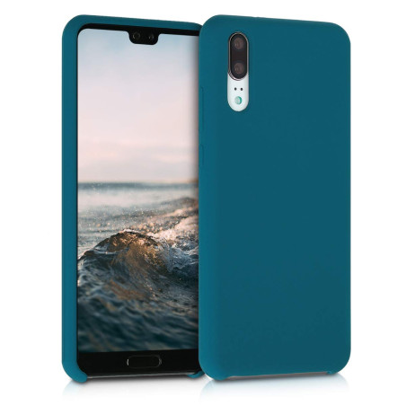 kwmobile Housse Compatible avec Huawei P20 Coque - Housse de téléphone Protection Souple en TPU Silicone - pétrole Mat