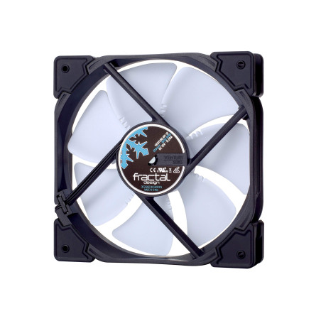 Fractal Design Venturi HP-12 Blanc - PWM - Fan d'ordinateur - Optimisé pour Un débit d'air élevé - LLS-Roulements - Jambes de Fo