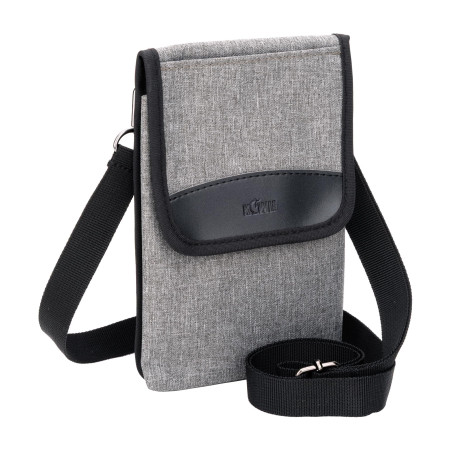 KIWIFOTOS Pochette de Voyage pour Téléphone Portable avec Bandoulière - Étui Multifonction pour Smartphone, Cartes, Lunettes, Gr