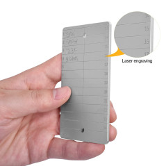 Crypto Seed Storage, Bitcoin Cold Wallet Backup – BIP39 12 ou 24 mots Recovery Phrase Backup avec stylo de gravure (double) (arg