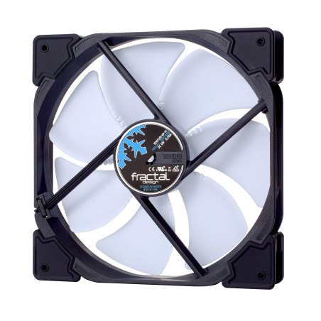 Fractal Design Venturi HP-14 Blanc - PWM - Fan d'ordinateur - Optimisé pour Un débit d'air élevé - LLS-Roulements - Jambes de Fo