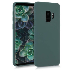 kwmobile Housse Compatible avec Samsung Galaxy S9 Coque - Housse de téléphone Protection Souple en Silicone - Bleu Vert
