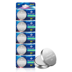 CR2450 Pile Bouton au Lithium 3V CR 2450 Pack de 5【5 Ans Garantie】 (CR2450-5p)