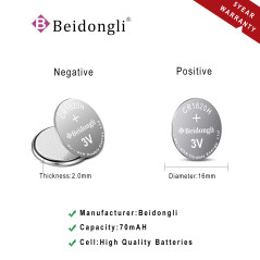 CR1620 Piles Bouton Batterie CR 1620 3V Lithium Batteries 10 Piles 【5 Ans Garantie】