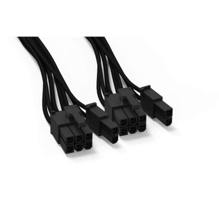 be quiet! Power Cable CP-6620, câble 2x PCIe 6+2 broches, gainé individuellement, longueur 600 mm, extension haut de gamme pour