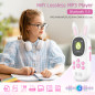 Lecteur MP3 de 32 Go pour Enfants, avec Bluetooth, lecteurs MP3 avec Haut-Parleur, Radio FM, enregistrements, Alarme, chronomètr