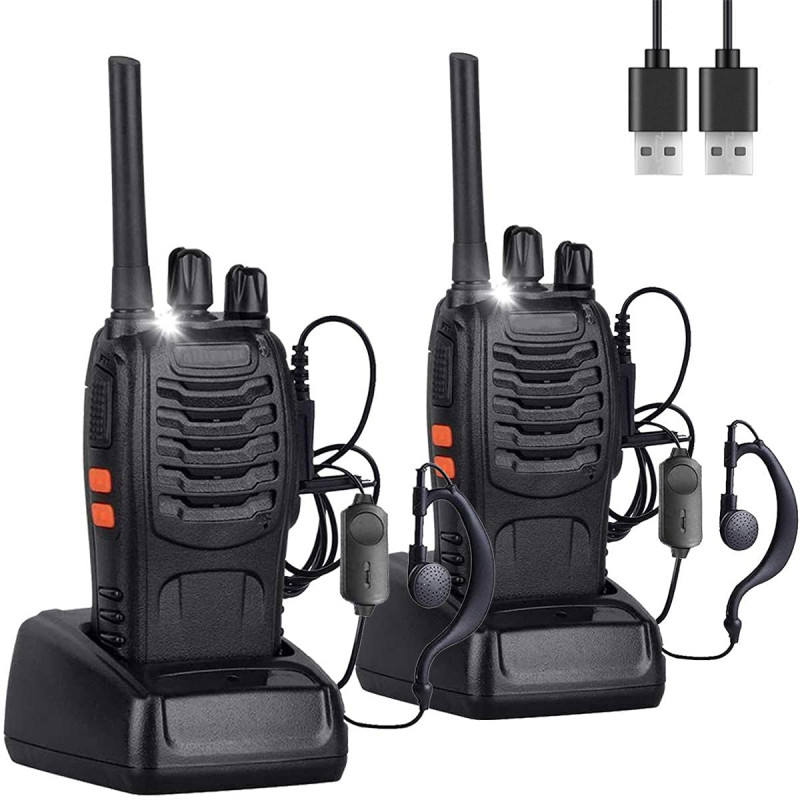 2PCS Talkie Walkie Rechargeable Longue portée 16CH Talkies-Walkies Radios PMR Professionnelle Portée 1-3 km,pour Survie sur Le T 2PCS Talkie Walkie Rechargeable Longue portée 16CH Talkies-Walkies Radios PMR Professionnelle Portée 1-3 km,pour Survie sur Le T