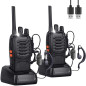 2PCS Talkie Walkie Rechargeable Longue portée 16CH Talkies-Walkies Radios PMR Professionnelle Portée 1-3 km,pour Survie sur Le T 2PCS Talkie Walkie Rechargeable Longue portée 16CH Talkies-Walkies Radios PMR Professionnelle Portée 1-3 km,pour Survie sur Le T