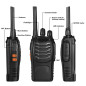 2PCS Talkie Walkie Rechargeable Longue portée 16CH Talkies-Walkies Radios PMR Professionnelle Portée 1-3 km,pour Survie sur Le T 2PCS Talkie Walkie Rechargeable Longue portée 16CH Talkies-Walkies Radios PMR Professionnelle Portée 1-3 km,pour Survie sur Le T
