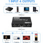 Répartiteur HDMI 1 entrée 4 Sorties, 1x4 Splitter HDMI 4K Distributeur Audio Vidéo avec Adaptateur Secteur, Supporte 3D, HDCP, C Répartiteur HDMI 1 entrée 4 Sorties, 1x4 Splitter HDMI 4K Distributeur Audio Vidéo avec Adaptateur Secteur, Supporte 3D, HDCP, C