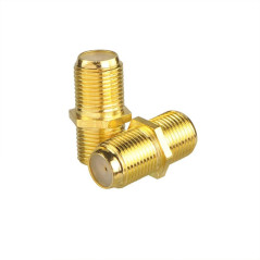 VCE 5 Paquets Connecteur Coaxial RG6 de Type F Plaqué or Adaptateur d'extension de Câble