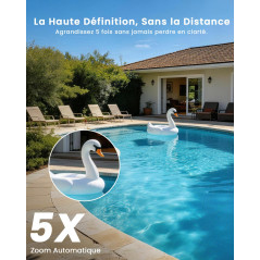 ieGeek 5MP Camera Surveillance WiFi Exterieure sans Fil Solaire, 15m Vision Nocturne Couleur, Detection Humaine PIR & Sirène Ala