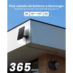 ieGeek 5MP Camera Surveillance WiFi Exterieure sans Fil Solaire, 15m Vision Nocturne Couleur, Detection Humaine PIR & Sirène Ala