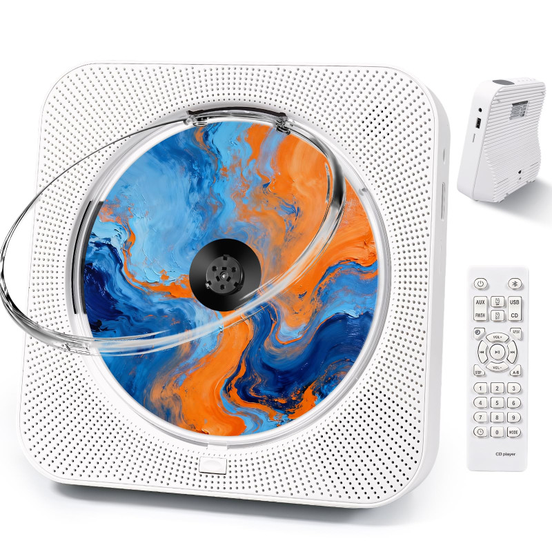 Lecteur CD, CD Player Portable Bluetooth, CD Player Kpop de Bureau Ménage avec HiFi Double Haut-Parleur, Mini Enfant Lecteur Mus Lecteur CD, CD Player Portable Bluetooth, CD Player Kpop de Bureau Ménage avec HiFi Double Haut-Parleur, Mini Enfant Lecteur Mus