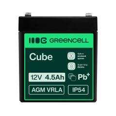 GreenCell® Rechargeable Batterie AGM 12V 4,5Ah accumulateur au Gel Plomb Cycles sans Entretien VRLA Battery étanche UPS | USV | 