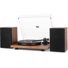 1 BY ONE Tourne-Disque Vinyl Bluetooth Premium avec Cartouche Magnétique, Enceintes 36 Watts à Excellent Rapport Qualité-Prix