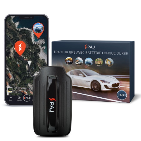 PAJ GPS Power Finder 4G – Traceur GPS Magnétique Longue Autonomie, Localisation Temps Réel pour Voitures, Camions, Bateaux, Remo
