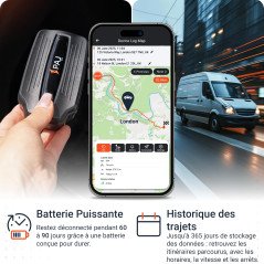PAJ GPS Power Finder 4G – Traceur GPS Magnétique Longue Autonomie, Localisation Temps Réel pour Voitures, Camions, Bateaux, Remo