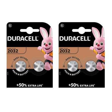 Duracel Lot de 2 Piles Bouton au Lithium CR2032 3 V MAS 50 Extra Life