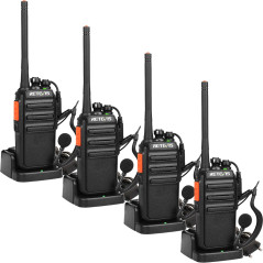 Retevis RT24 Talkie Walkie Rechargeable, Talkie Walkie Professionnel avec Oreillette et Chargeur Européen, PMR446 sans Licence 1