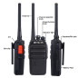 Retevis RT24 Talkie Walkie Rechargeable, Talkie Walkie Professionnel avec Oreillette et Chargeur Européen, PMR446 sans Licence 1 Retevis RT24 Talkie Walkie Rechargeable, Talkie Walkie Professionnel avec Oreillette et Chargeur Européen, PMR446 sans Licence 1