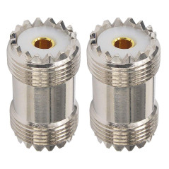 Boobrie Connecteur SO239 à SO239 Connecteur Coaxial UHF RF Adaptateur Coaxial UHF Femelle à UHF Femelle Connecteur de Câble UHF