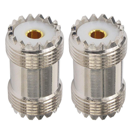 Boobrie Connecteur SO239 à SO239 Connecteur Coaxial UHF RF Adaptateur Coaxial UHF Femelle à UHF Femelle Connecteur de Câble UHF