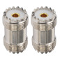 Boobrie Connecteur SO239 à SO239 Connecteur Coaxial UHF RF Adaptateur Coaxial UHF Femelle à UHF Femelle Connecteur de Câble UHF Boobrie Connecteur SO239 à SO239 Connecteur Coaxial UHF RF Adaptateur Coaxial UHF Femelle à UHF Femelle Connecteur de Câble UHF