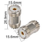 Boobrie Connecteur SO239 à SO239 Connecteur Coaxial UHF RF Adaptateur Coaxial UHF Femelle à UHF Femelle Connecteur de Câble UHF Boobrie Connecteur SO239 à SO239 Connecteur Coaxial UHF RF Adaptateur Coaxial UHF Femelle à UHF Femelle Connecteur de Câble UHF