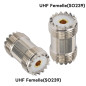 Boobrie Connecteur SO239 à SO239 Connecteur Coaxial UHF RF Adaptateur Coaxial UHF Femelle à UHF Femelle Connecteur de Câble UHF Boobrie Connecteur SO239 à SO239 Connecteur Coaxial UHF RF Adaptateur Coaxial UHF Femelle à UHF Femelle Connecteur de Câble UHF