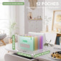 ThinkTex Trieur A4, 12 Compartiments Trieur Document, Rangement Papier Administratif, Range Document avec Intercalaire, Support ThinkTex Trieur A4, 12 Compartiments Trieur Document, Rangement Papier Administratif, Range Document avec Intercalaire, Support
