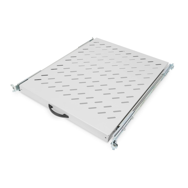 DIGITUS Étagère extensible - 19 pouces - 1UH - Fixation Avant & Arrière - Charge 25 kg - Pour armoires réseaux & serveurs - À pa DIGITUS Étagère extensible - 19 pouces - 1UH - Fixation Avant & Arrière - Charge 25 kg - Pour armoires réseaux & serveurs - À pa