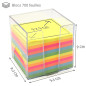 WAYTEX 931151 Bloc mémo de 700 notes multicolores 9 x 9 cm avec support plastique transparent WAYTEX 931151 Bloc mémo de 700 notes multicolores 9 x 9 cm avec support plastique transparent