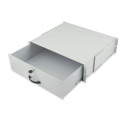DIGITUS Tiroir pour armoires réseau et Serveur - 19 Pouces - 3U - Fixation Avant et arrière - Profondeur réglable - Porte-Docume