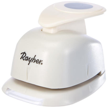 Rayher Perforatrice Fantaisie Rond pour Scrapbooking - Idéal pour les Loisirs Créatifs, Blanc, 2,54cm (1 Zoll)