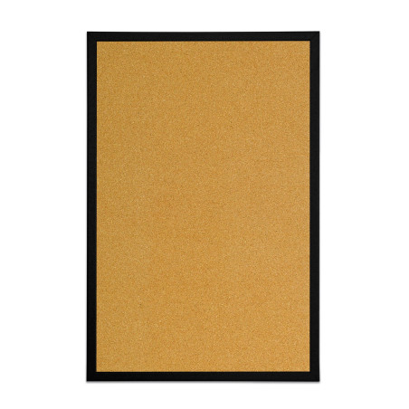 Bi-Office Tableau d'affichage en liège, avec Cadre en MDF Noir, 40x30 cm