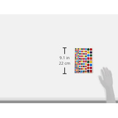 APLI Kids 13240-700 gommettes géométriques multicolores, triangles, ronds, carrés - Activité créative et éducative
