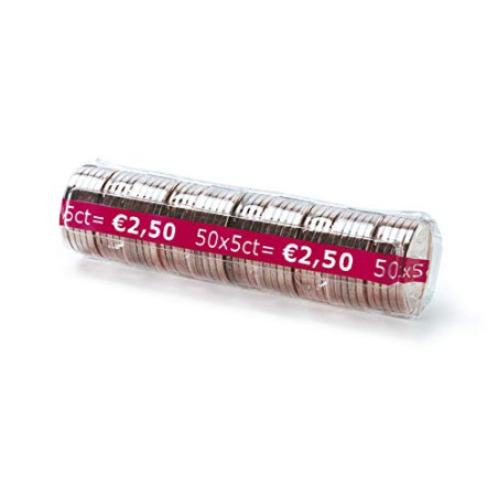 Monetique L250TC005 Paquet de 250 étuis monnaie 0,05 euro