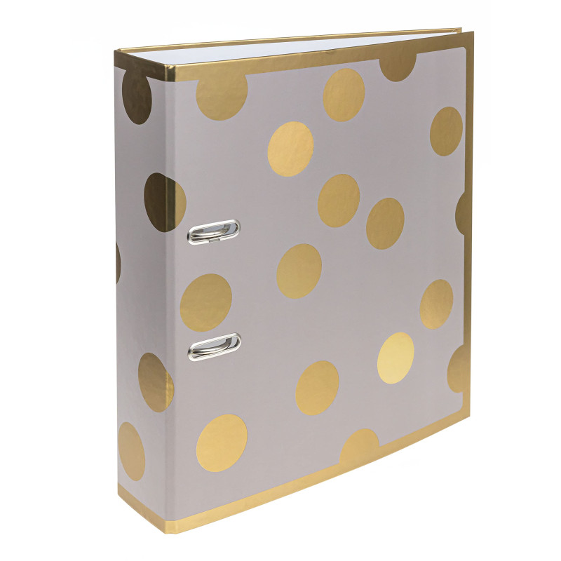 Interdruk Lever Arch File A4 75 mm - Metallic Design - Satin Gold Dots Interdruk Lever Arch File A4 75 mm - Metallic Design - Satin Gold Dots